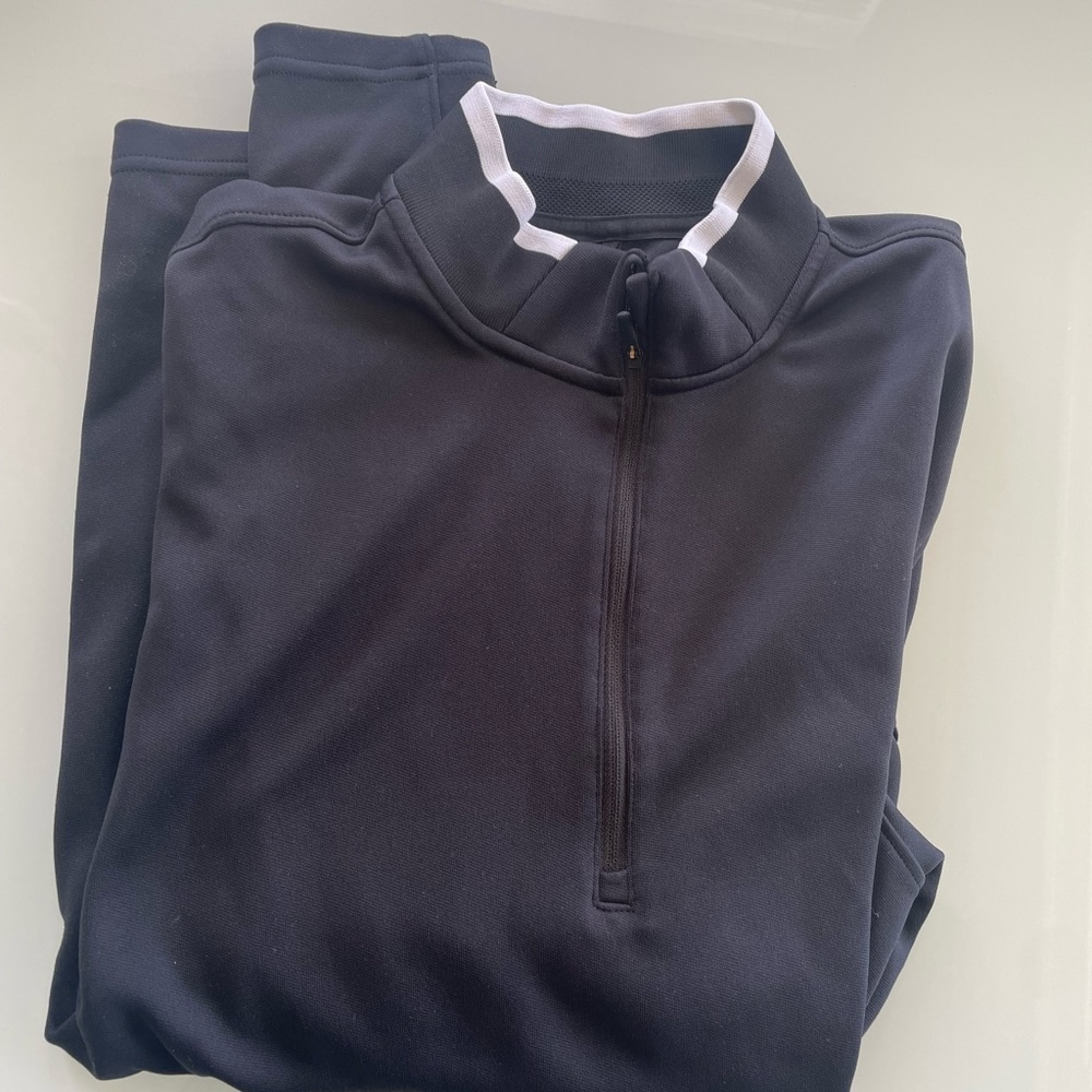 black Mens nike golf dry fit zip up